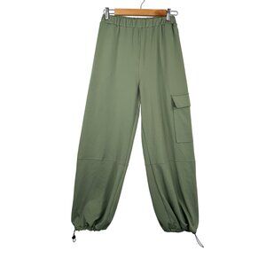 Zara‎ Ruched Cargo 90s pull on pants loose fit sz S